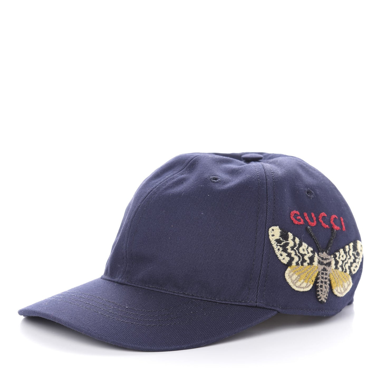 Cotton Moth Embroidered Baseball Hat 57 Navy