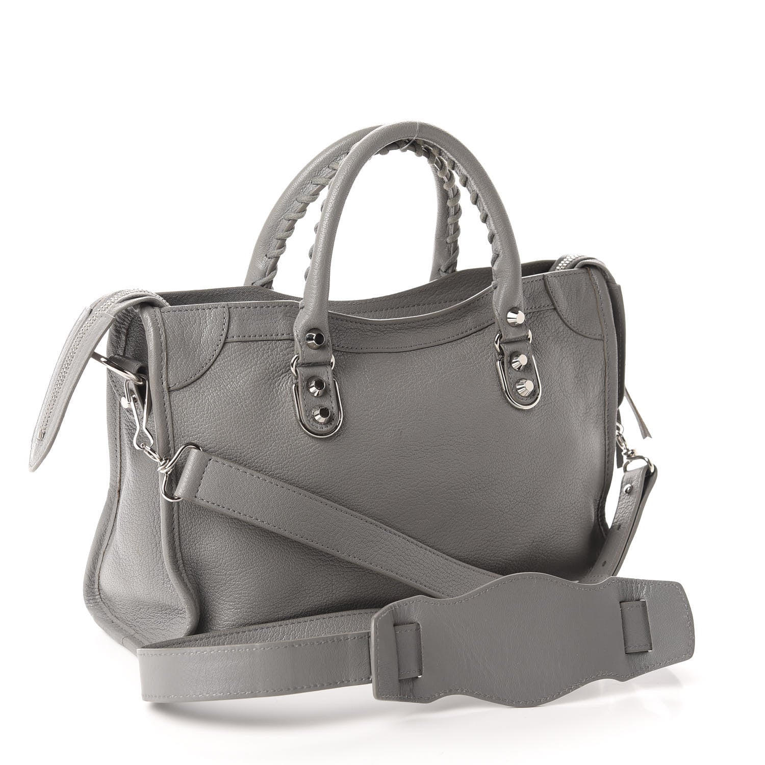 Balenciaga Chevre Silver Metallic Edge S City Gris Haussmannien 3 of 10