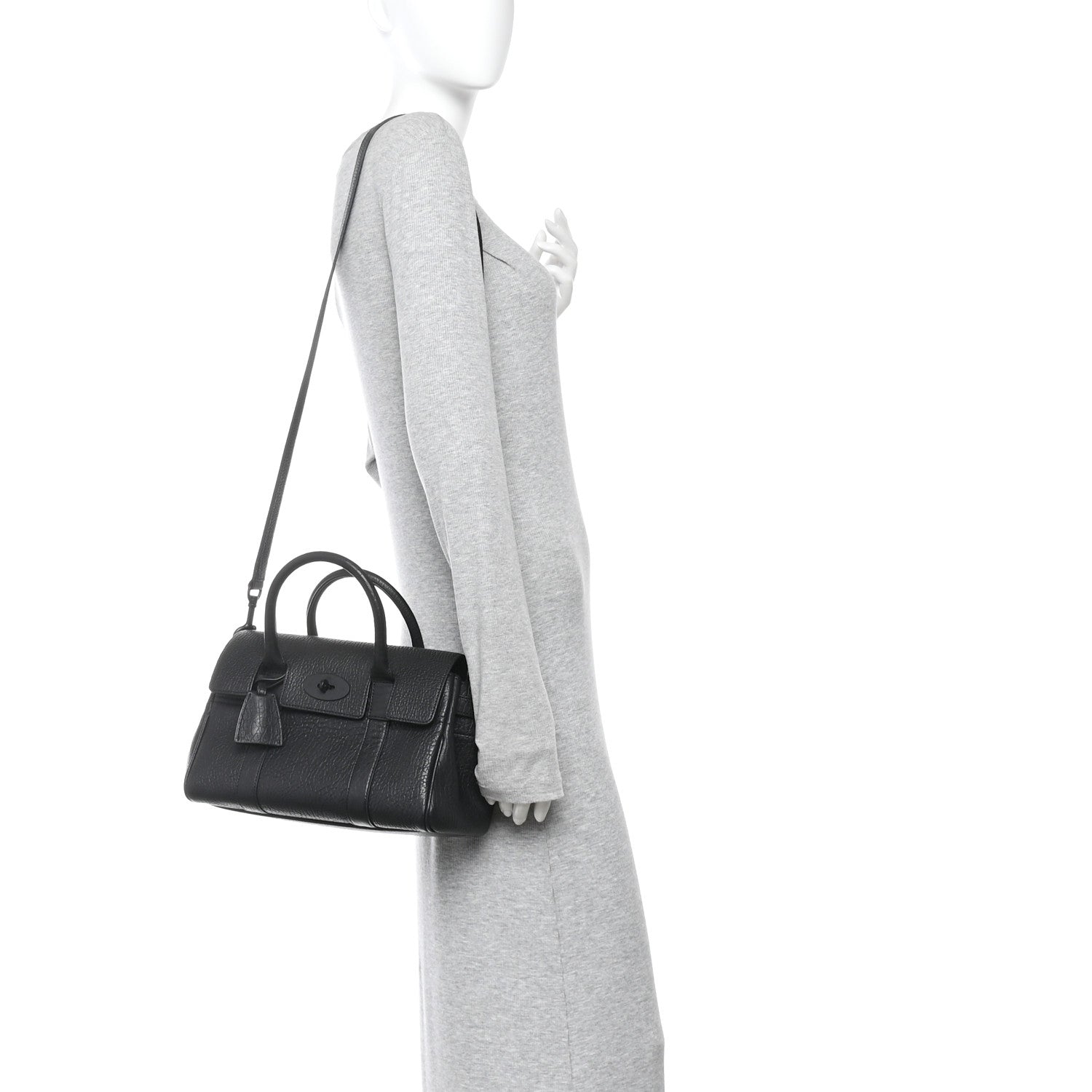 Mulberry Natural Grain Small Bayswater Satchel Black 2 of 9