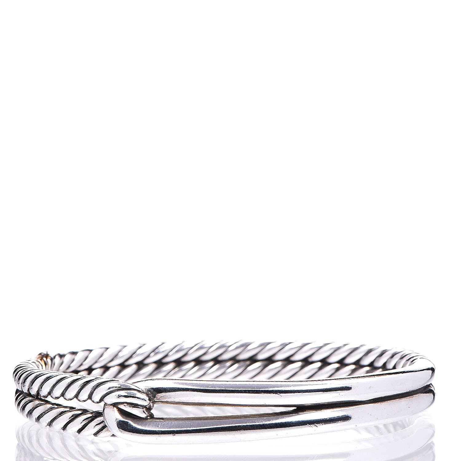 David Yurman Sterling Silver 10mm Single Loop Labyrinth Bracelet 1 of 5