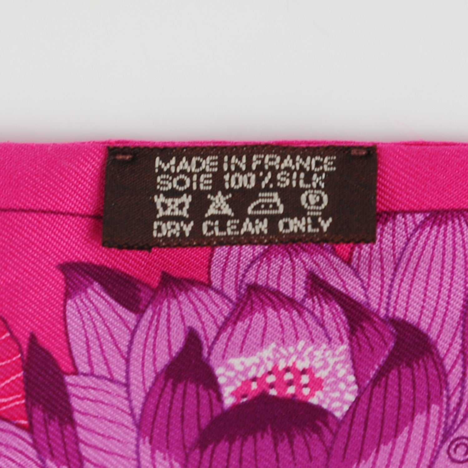 Hermes Silk Fleurs de Lotus Twilly Rose Indien Fuchsia Violet 4 of 6