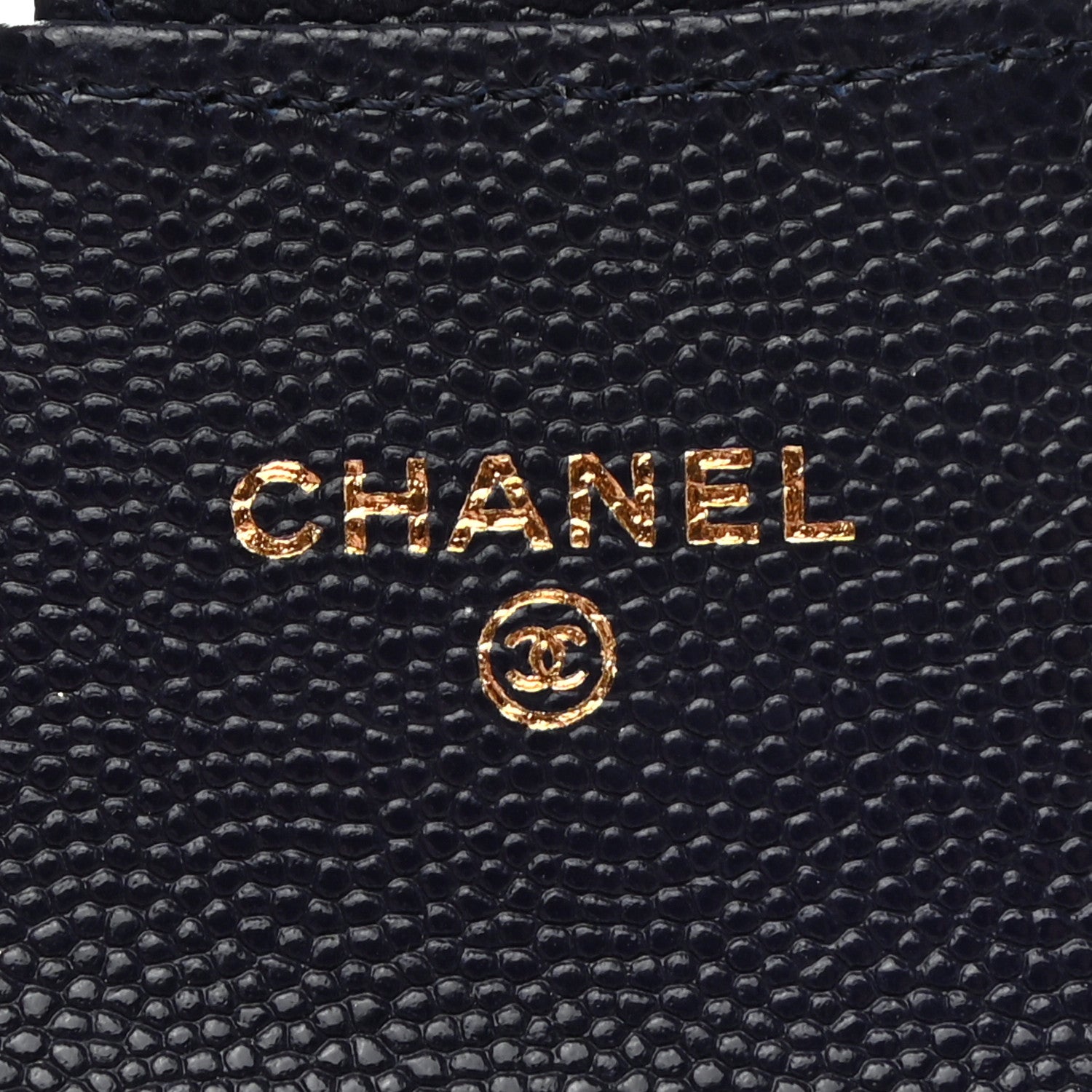 Chanel Caviar Quilted Flap Card Holder Wallet Dark Blue 5 of 8