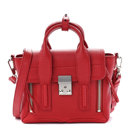 3.1 Phillip Lim Textured Calfskin Mini Pashli Satchel Red 1 of 14