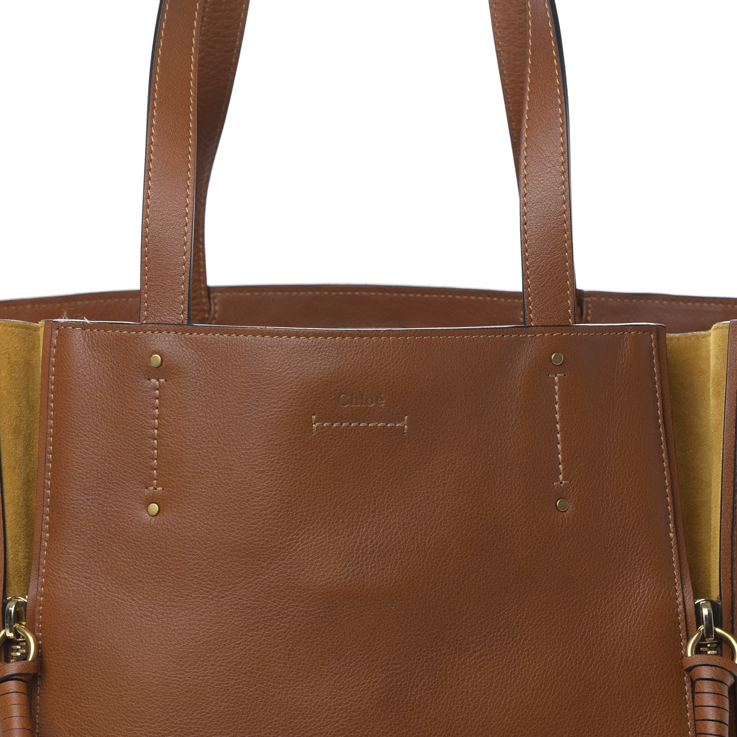 Chloe Smooth Calfskin Medium Milo Shopping Tote Caramel 9 of 9