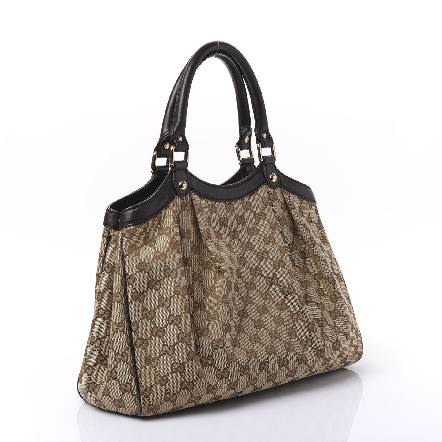 Monogram Medium Sukey Tote Beige Ebony Black