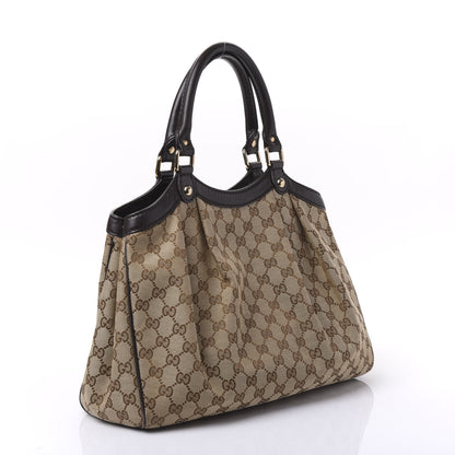 Gucci Monogram Medium Sukey Tote Beige Ebony Black 2 of 12