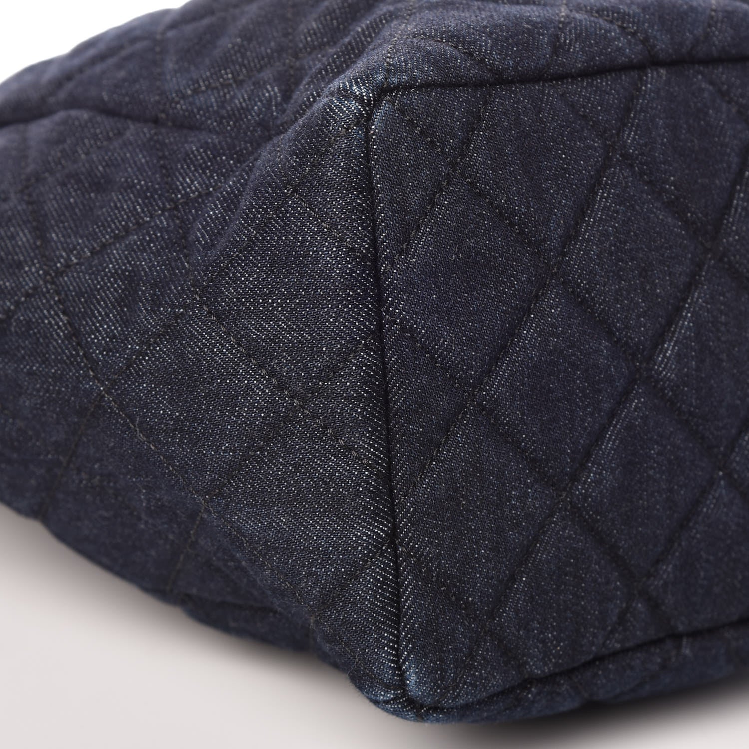 Chanel Washed Denim Quilted Small Urban Spirit Drawstring Bag Dark Blue 8 of 9