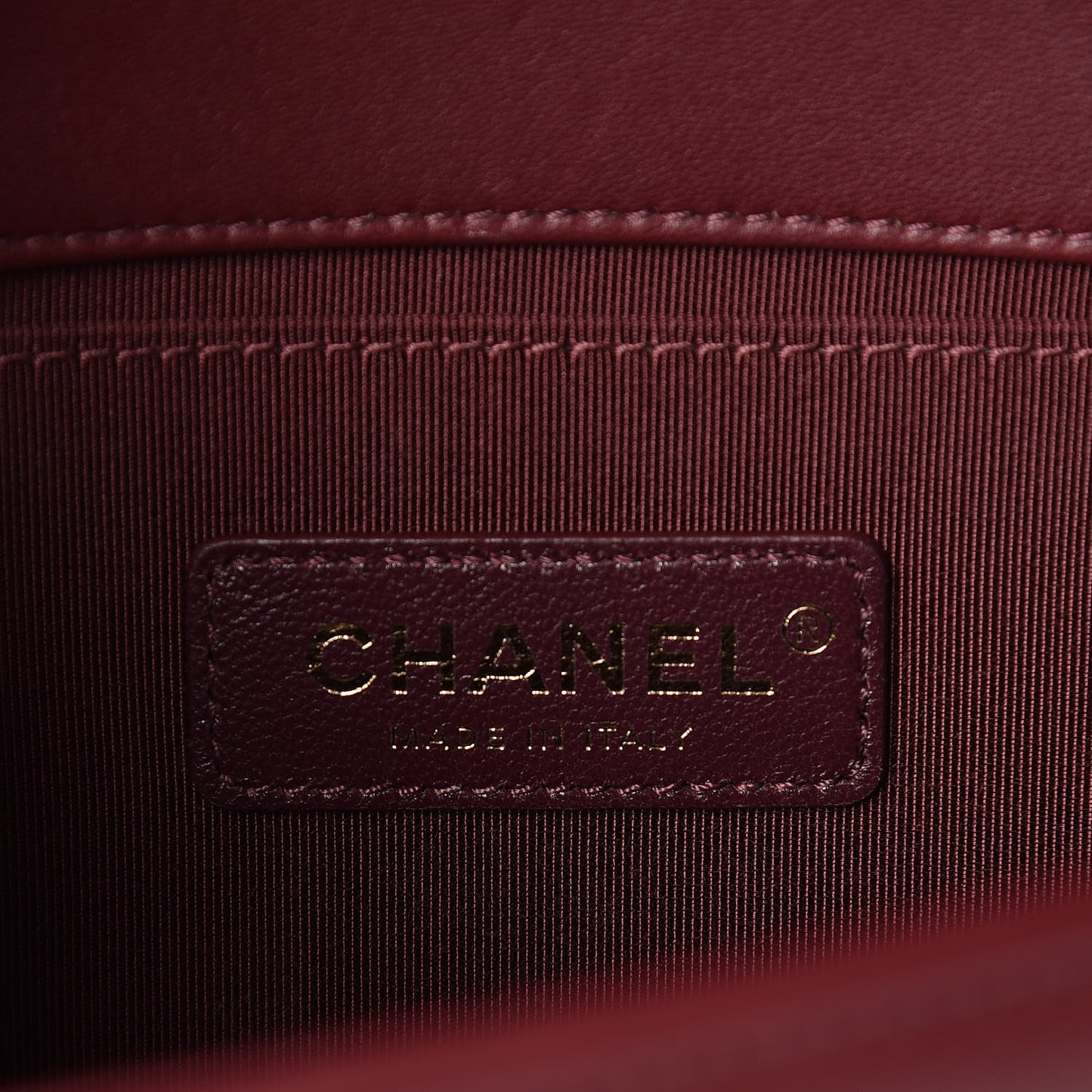 Velvet Chevron Quilted Medium Boy Flap Burgundy