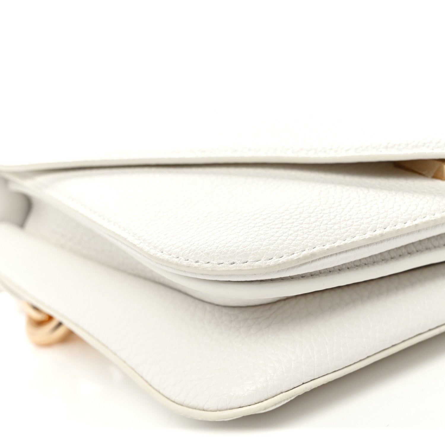 Bottega Veneta Calfskin Mount Envelope Bag White 9 of 11