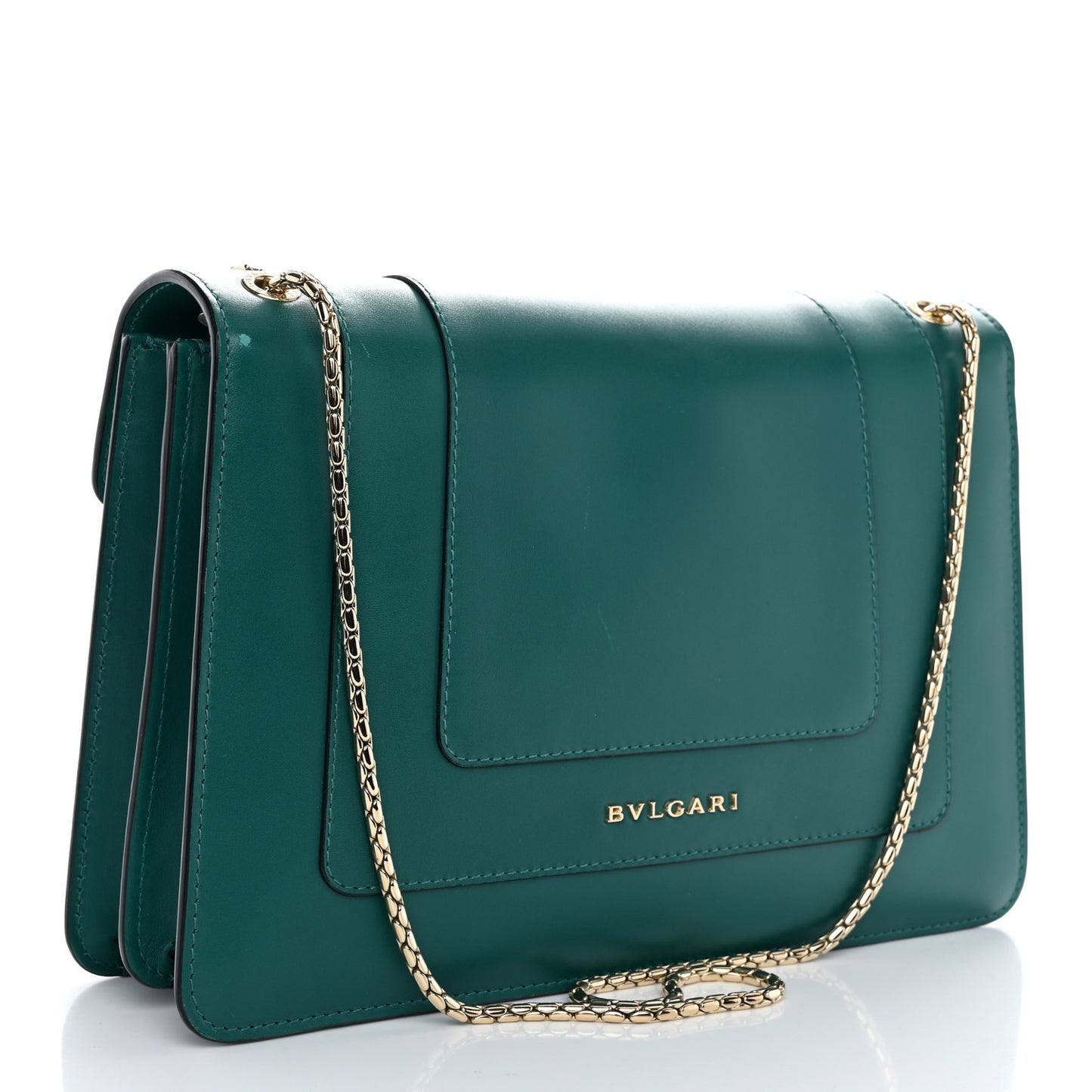 Calfskin Serpenti Forever Shoulder Bag Emerald Green