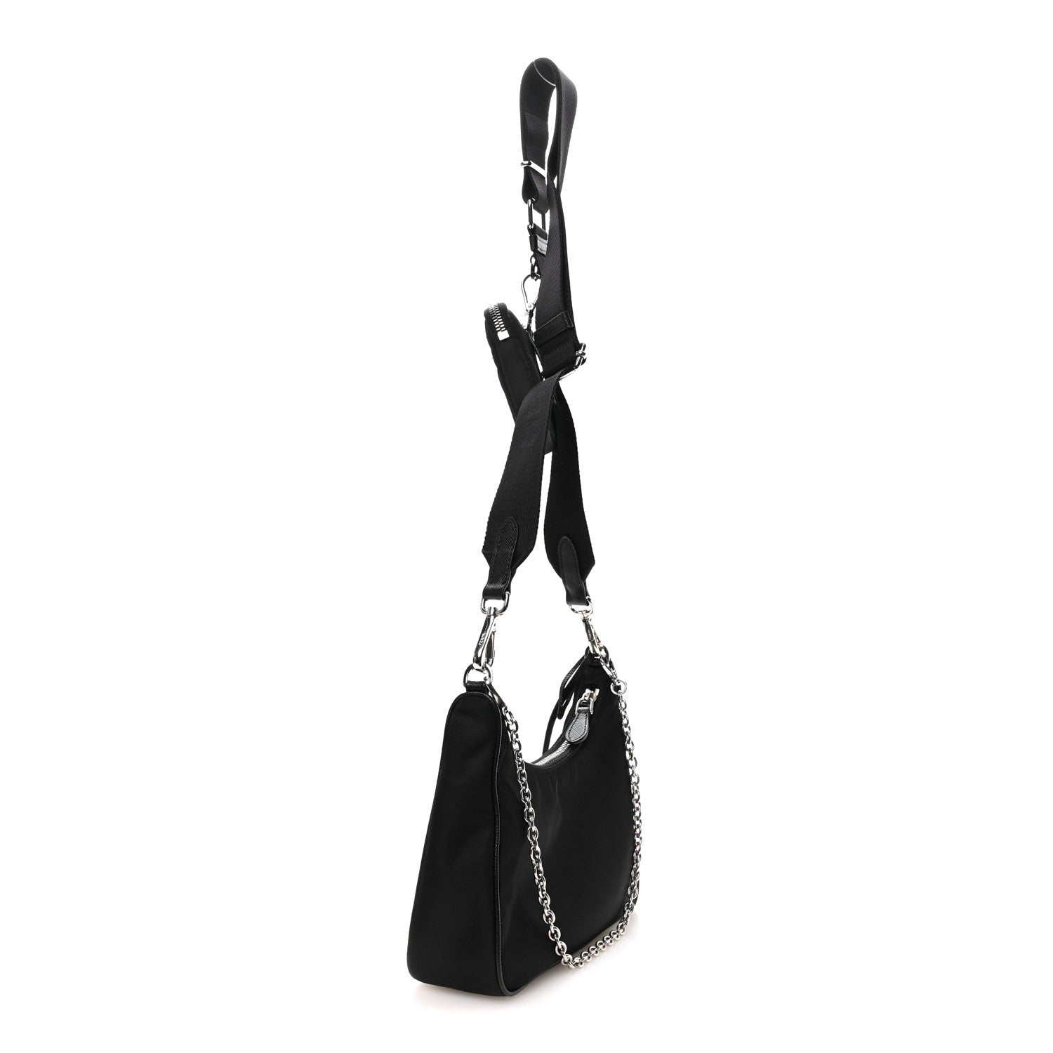 Prada Nylon Re-Edition 2005 Shoulder Bag Black Black 3 of 12