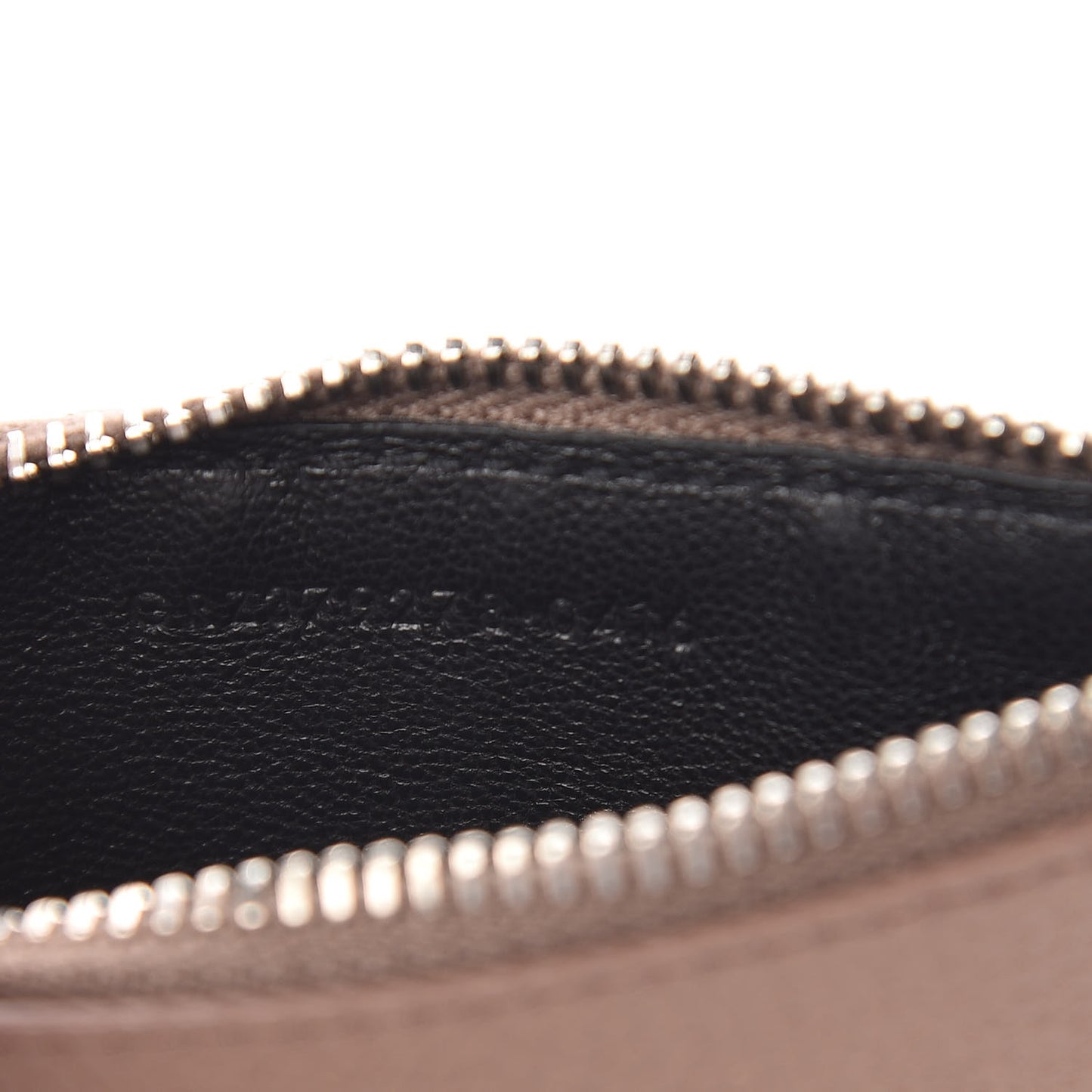 Grained Calfskin 5 Fragments Zip Pouch Card Holder Fard