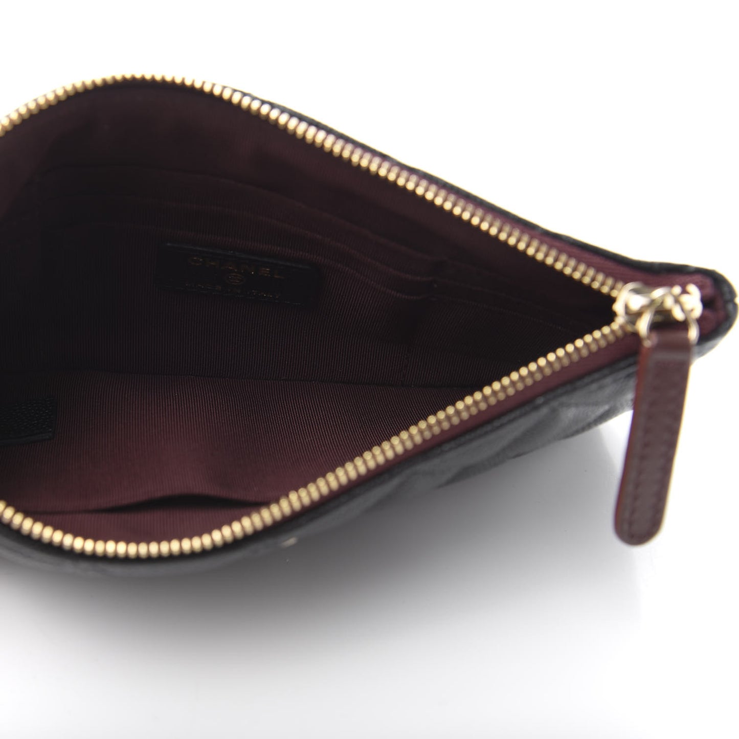 Caviar Quilted Cosmetic Case Black