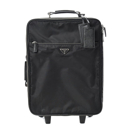 Prada Tessuto Nylon Saffiano Trolley Luggage Black 1 of 32