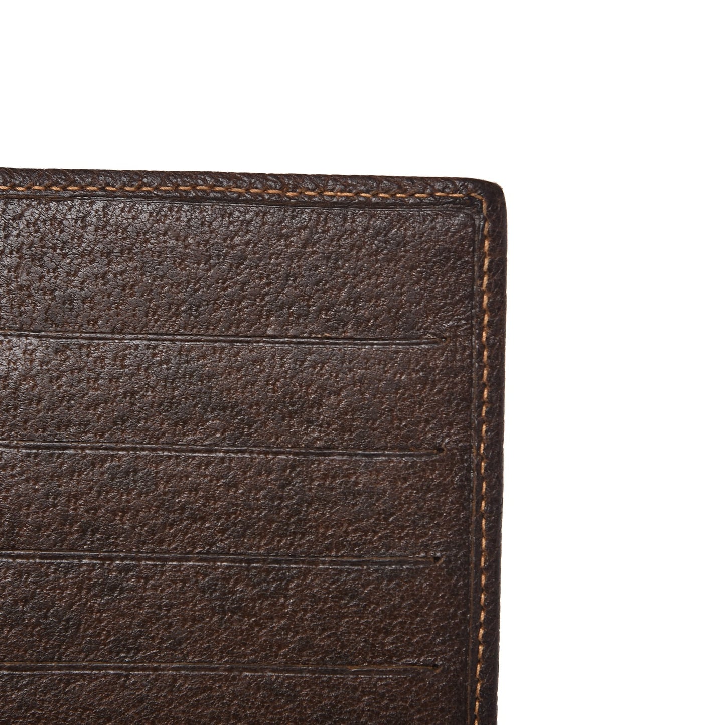 Coated Canvas Monogram Checkbook Wallet Brown