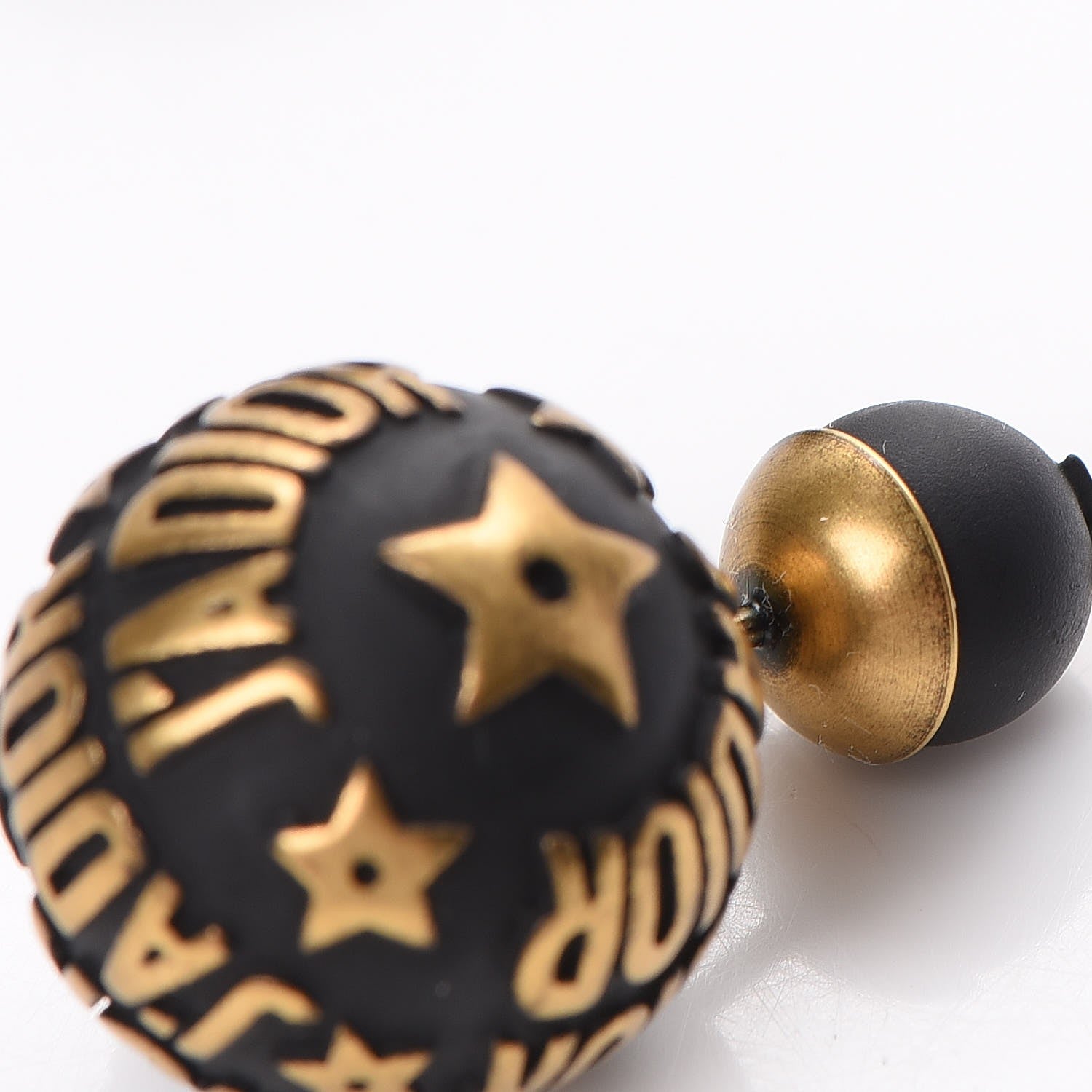 Christian Dior Metal J'Adior Mise En Dior Tribal Earrings Black 7 of 8