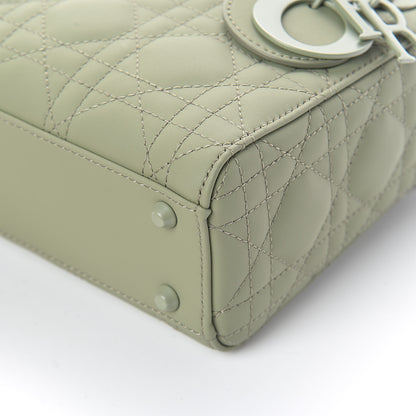 Christian Dior Ultra Matte Calfskin Cannage Mini Lady Dior Green 8 of 9