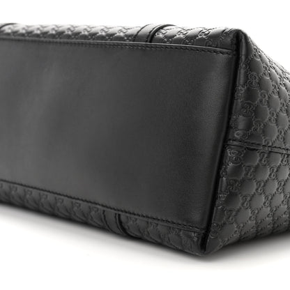 Gucci Soft Microguccissima Small Zippered Satchel Black 10 of 13