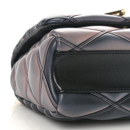 Louis Vuitton Lambskin Malletage Top Handle GO-14 MM Black Pink 8 of 9