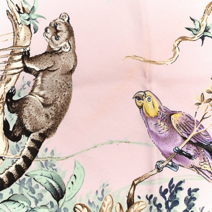 Hermes Silk Equateur Scarf 90 Rose Pale Aqua Taupe 6 of 6