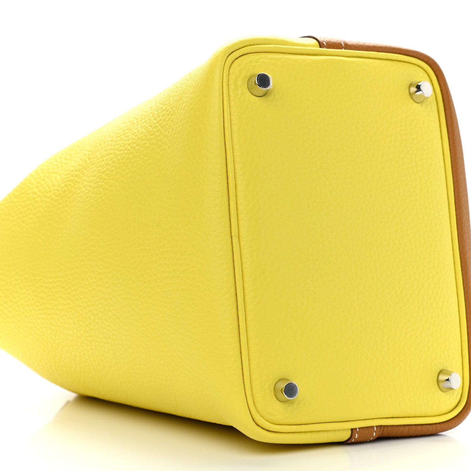 Hermes Taurillon Clemence Casaque Picotin Lock 18 PM Lime Sesame 8 of 9