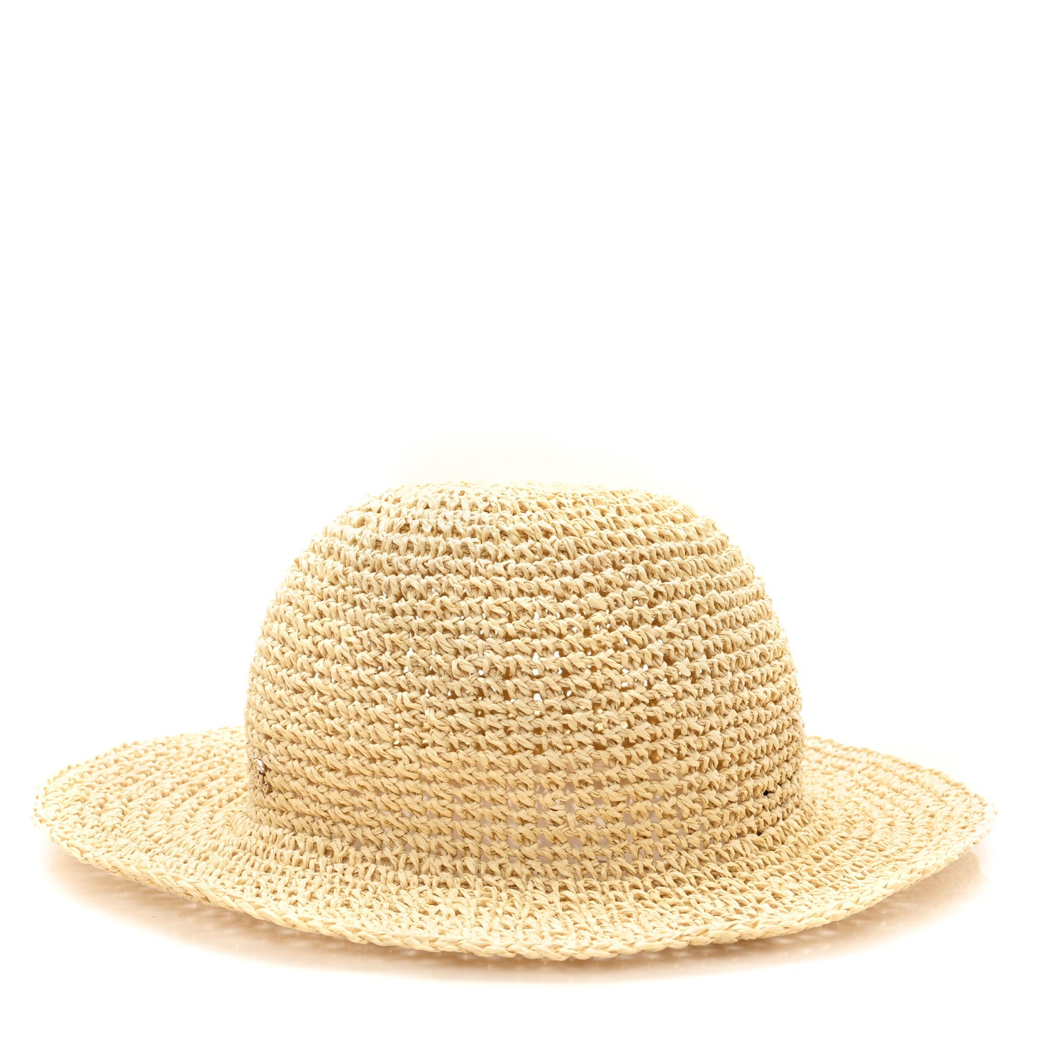 Chanel Straw Wide Brim Hat L Beige 4 of 8