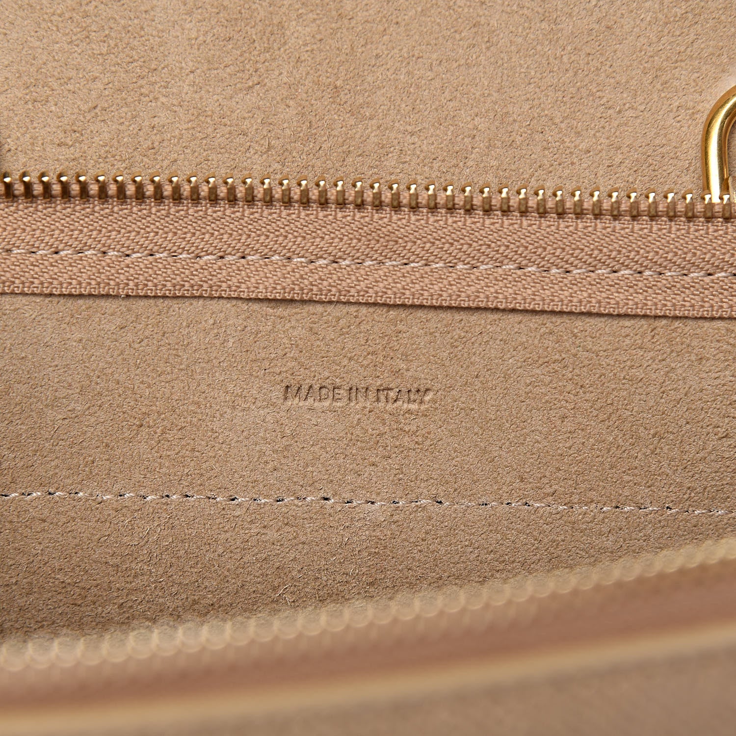 Celine Laminated Calfskin Nano Belt Bag Gold 6 of 9