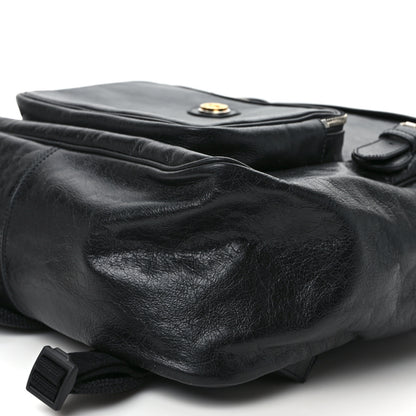 Gucci Fluffy Calfskin Mesh Nylon Medium Morpheus Double Buckle Backpack Black 8 of 8