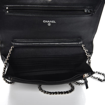 Chanel Caviar Timeless CC Wallet On Chain WOC Black 5 of 9