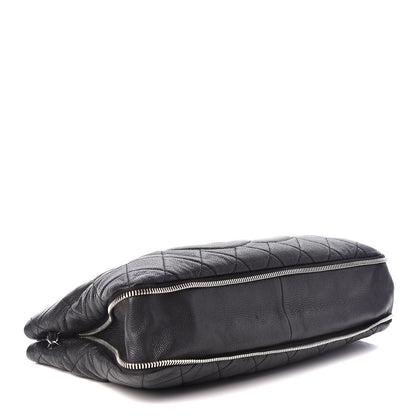 Chanel Caviar Quilted Expandable Zip Shoulder Bag Black 4 of 11