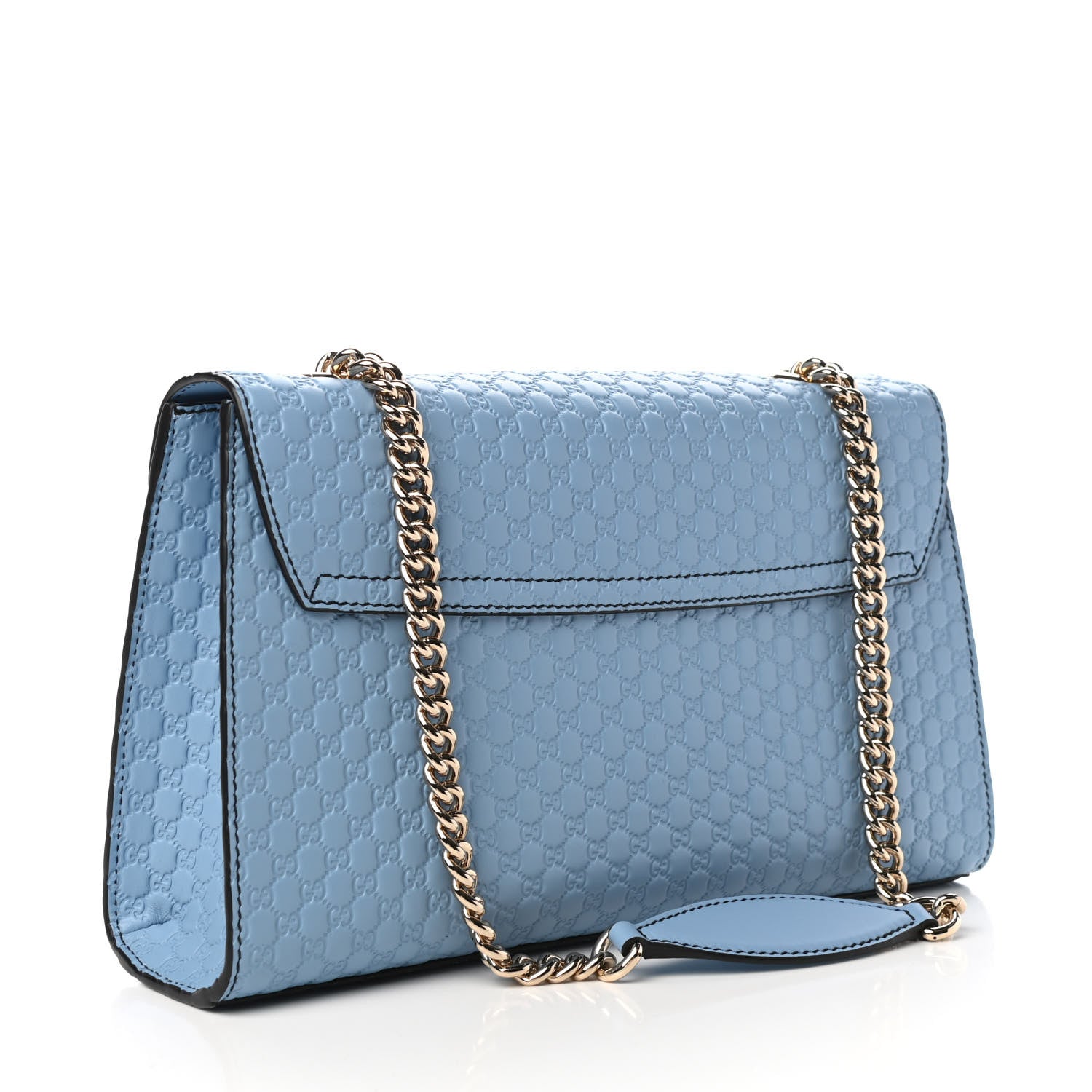 Gucci Microguccissima Medium Emily Chain Shoulder Bag Mineral Blue 2 of 8