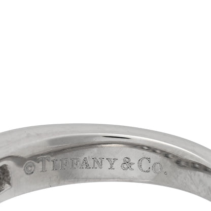 Tiffany Platinum Diamond V Band Ring 49 5 4 of 4