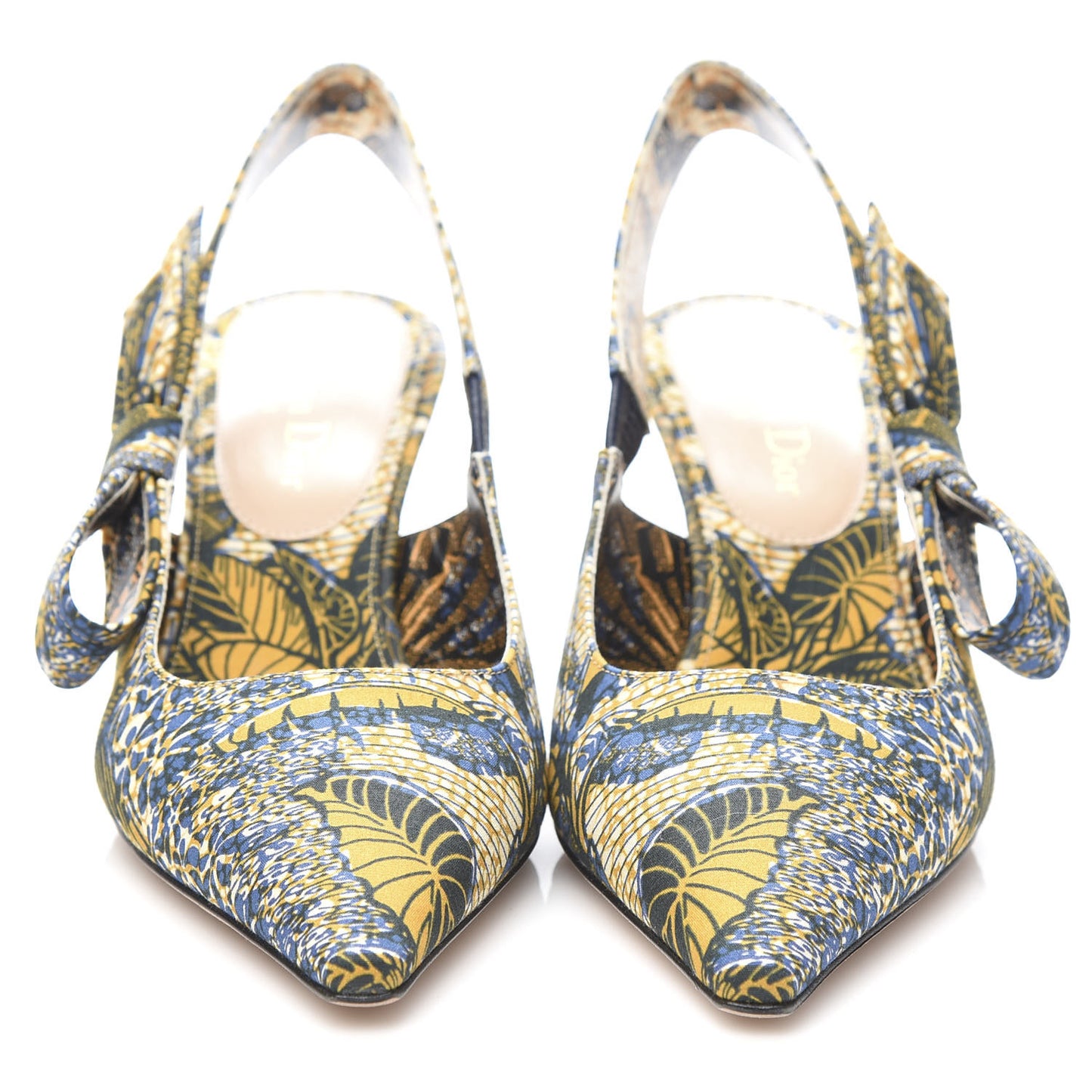 Toile De Jouy Sweet D Slingback Pumps 37 Blue Yellow