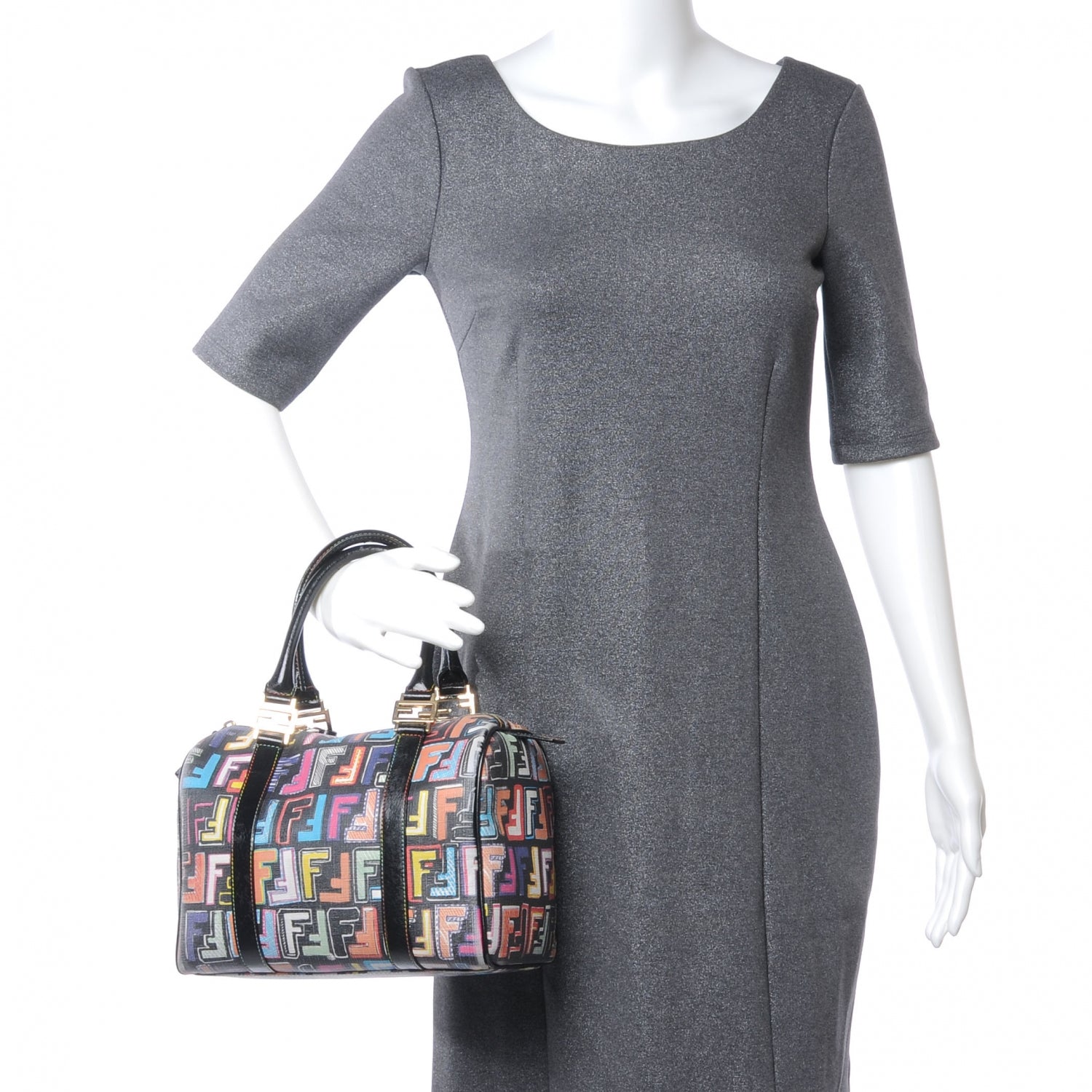 Fendi Zucca Spalmati FF Multicolor Forever Boston Black Multicolor 2 of 8