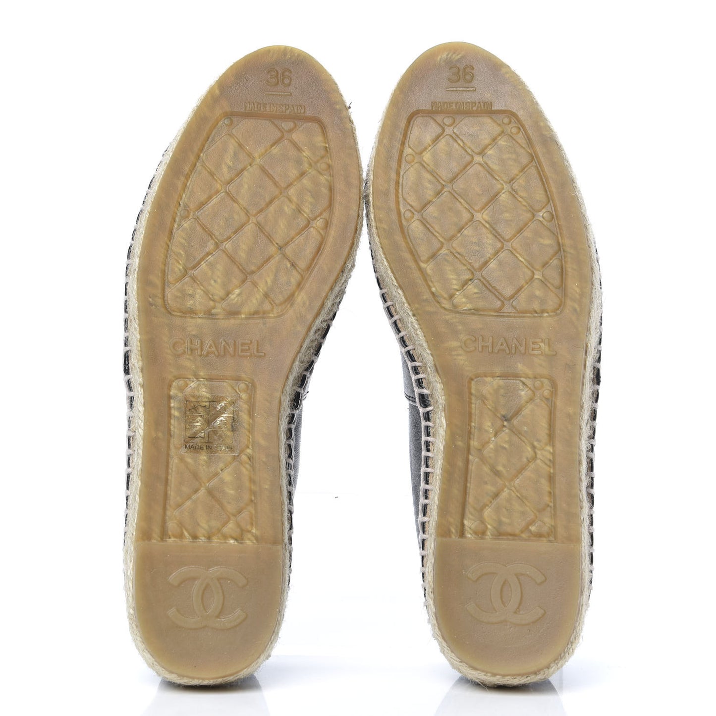 Lambskin CC Espadrilles 36 Black