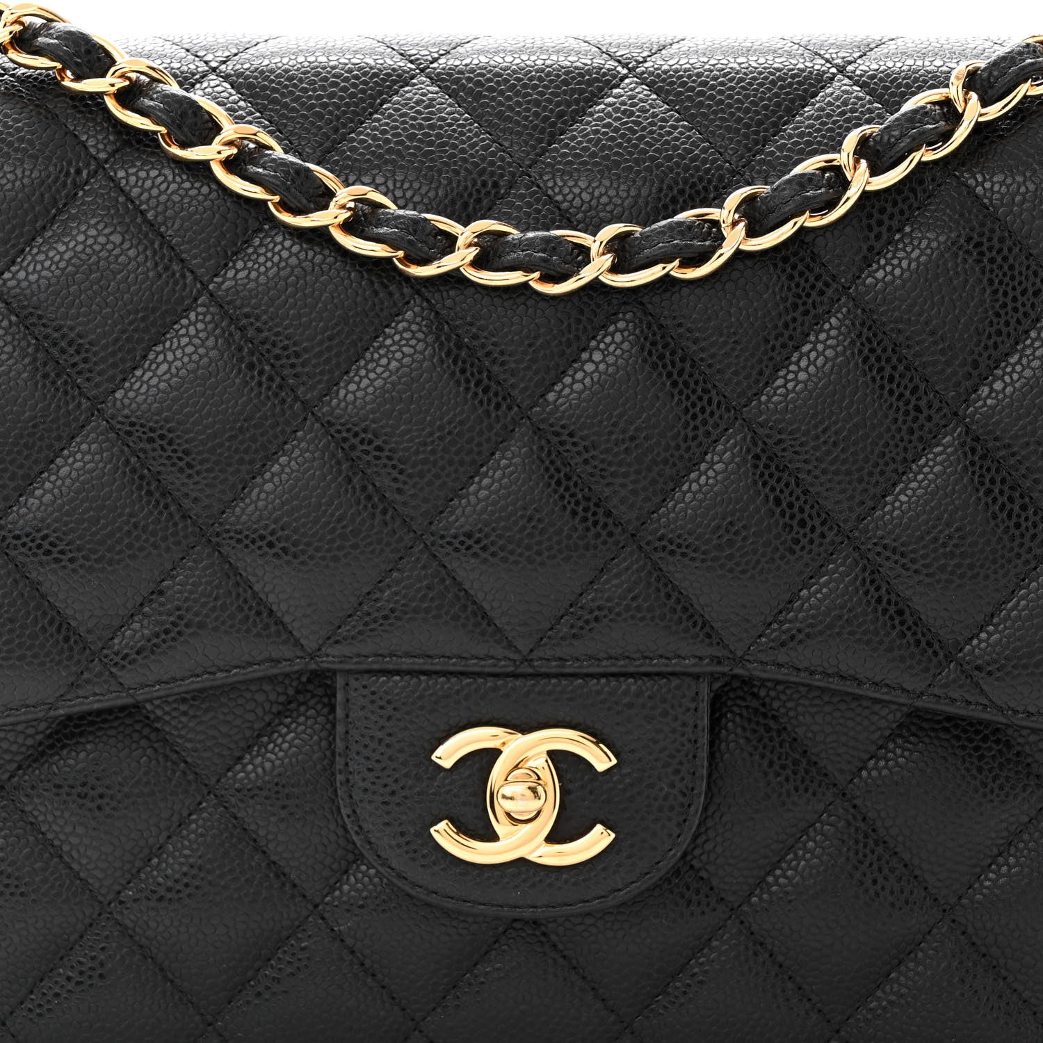 Chanel Caviar Quilted Jumbo Double Flap Black 8 of 11