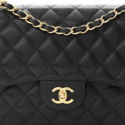 Chanel Caviar Quilted Jumbo Double Flap Black 8 of 11