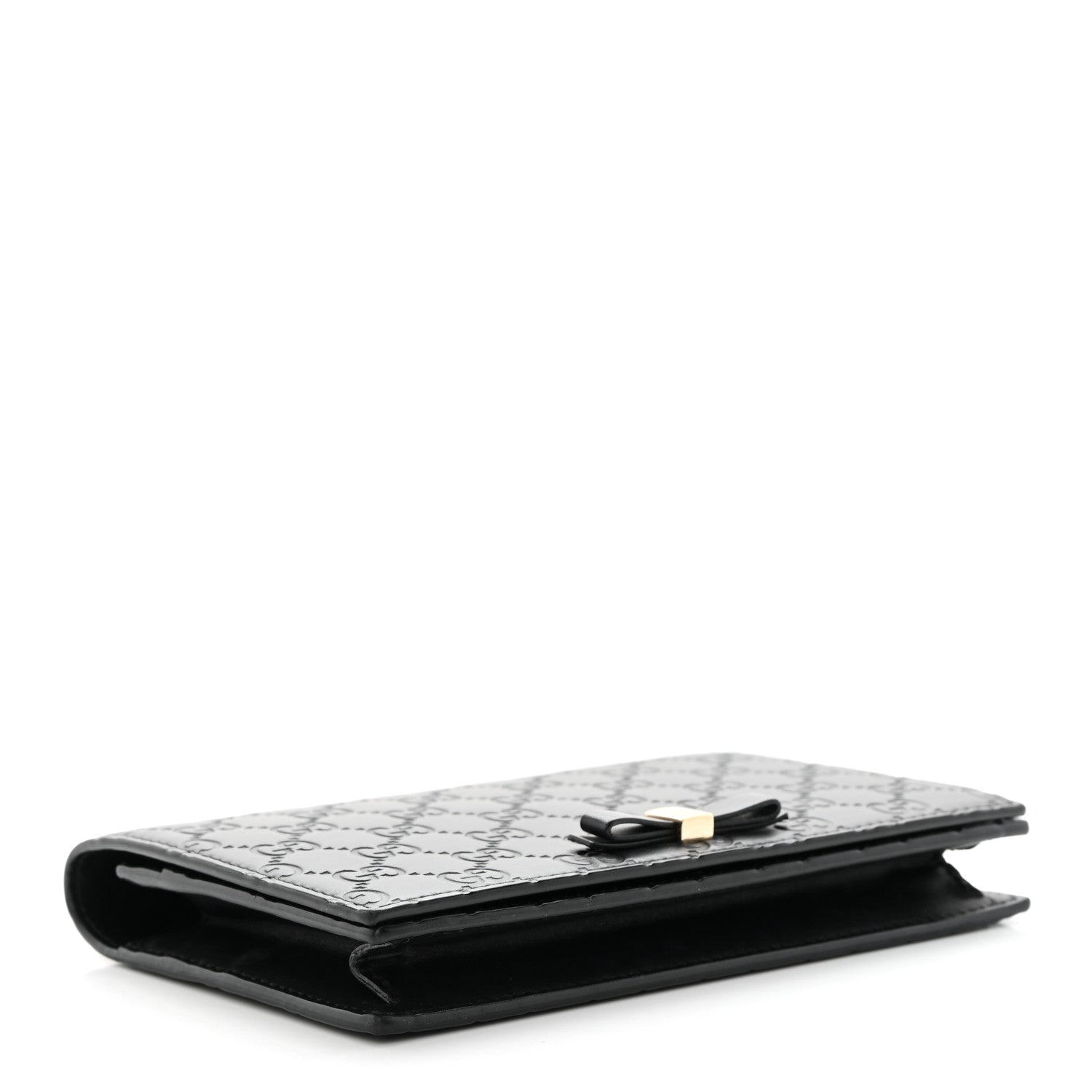 Gucci Guccissima Signature Bowy Chain Wallet Black 4 of 16