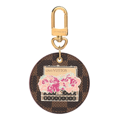 Louis Vuitton Damier Ebene Illustre Posies Bag Charm 1 of 3