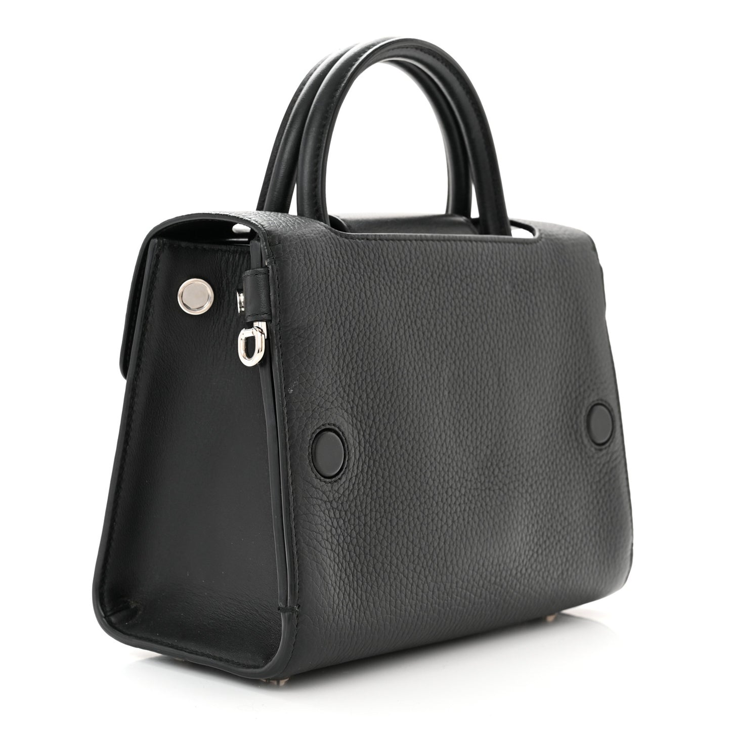 Grained Calfskin Diorever Flap Black