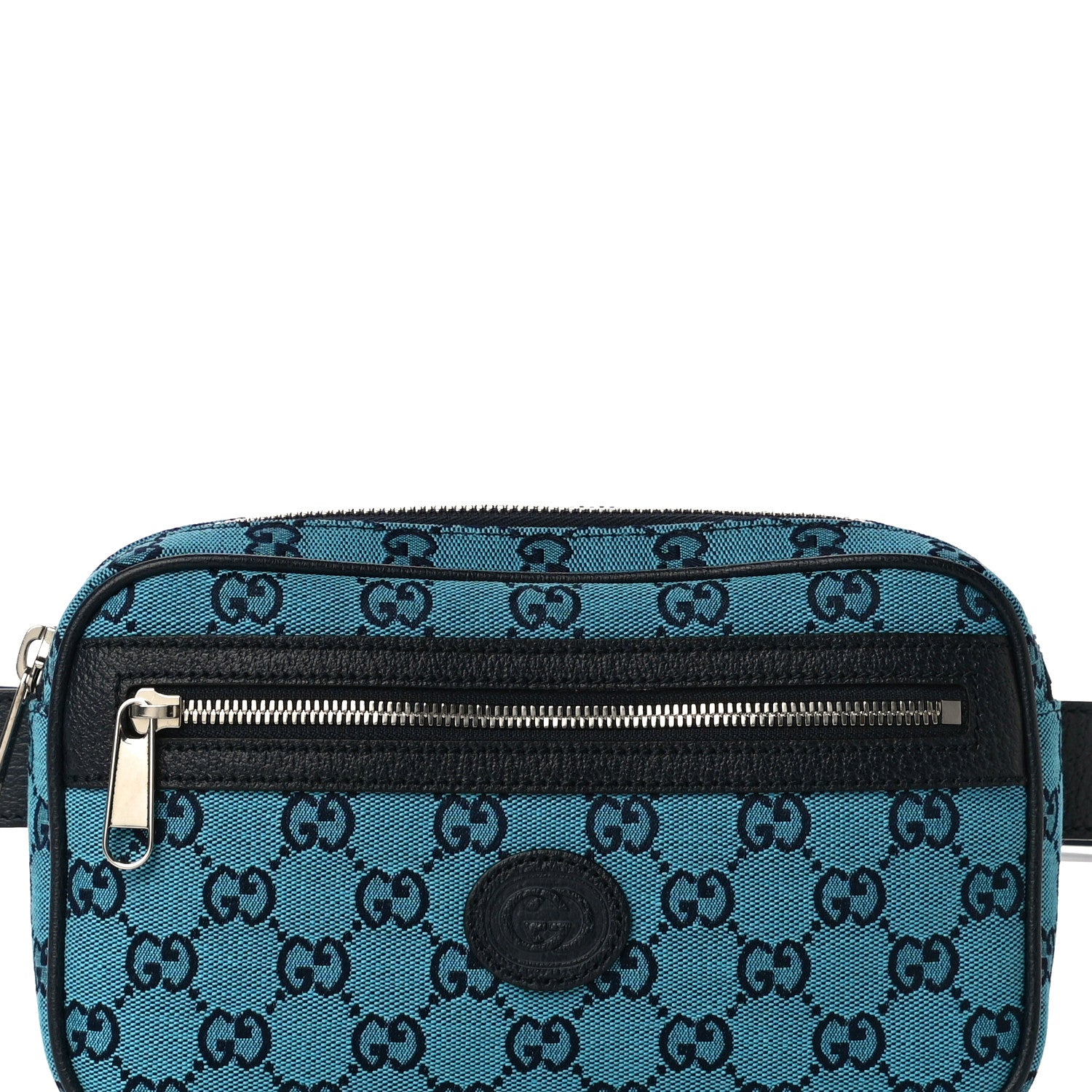 Gucci Monogram Multicolor Textured Calfskin Retro Interlocking G Belt Bag Light Blue 8 of 10