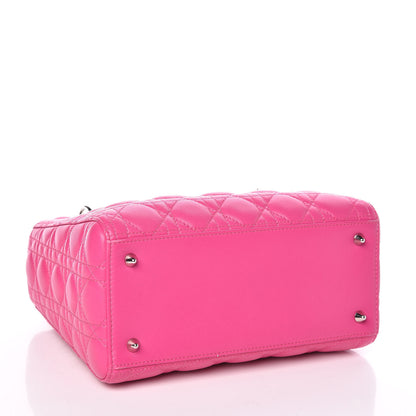 Christian Dior Lambskin Cannage Medium Lady Dior Pink 4 of 9