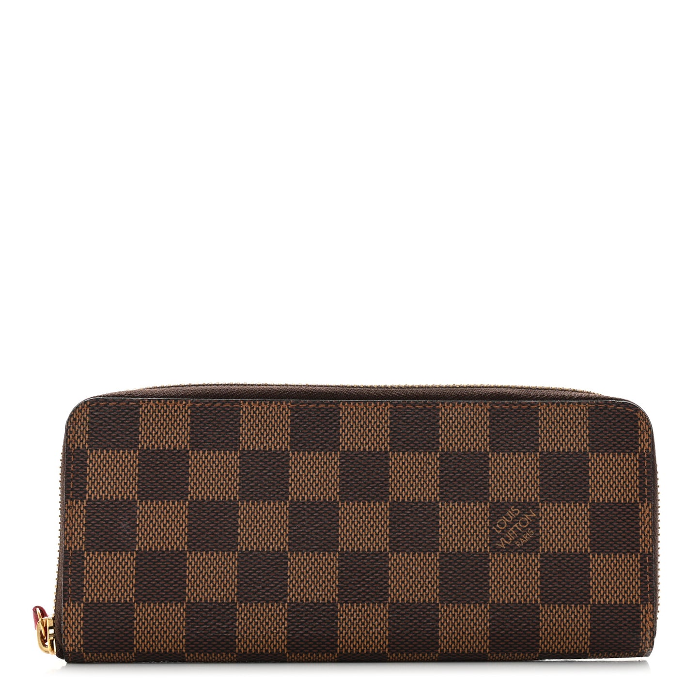 Damier Ebene Clemence Wallet Cherry