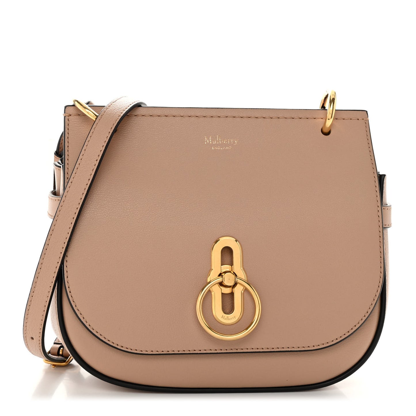 Silky Calfskin Small Amberley Satchel Maple