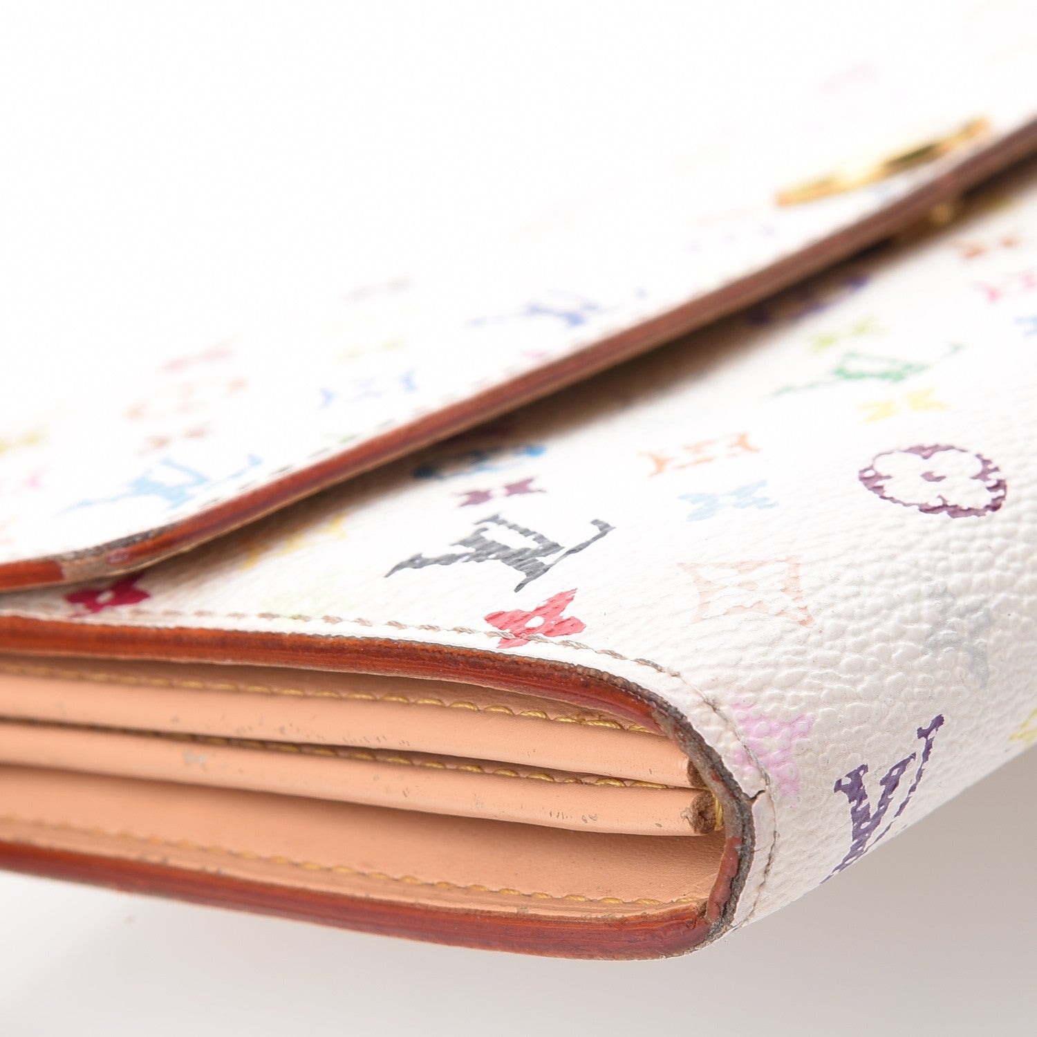 Louis Vuitton Monogram Multicolor Sarah Wallet White 16 of 21