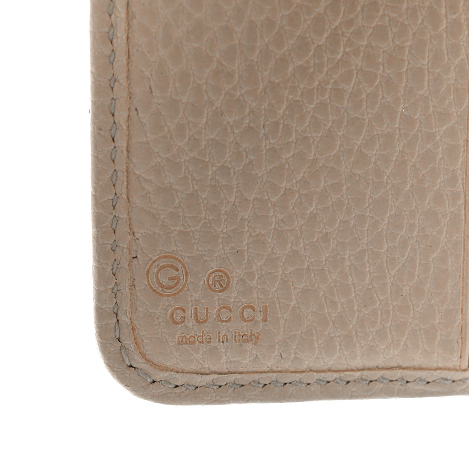 Gucci Monogram Dollar Calfskin Zip Around French Flap Wallet Beige Ebony Avoire 7 of 9