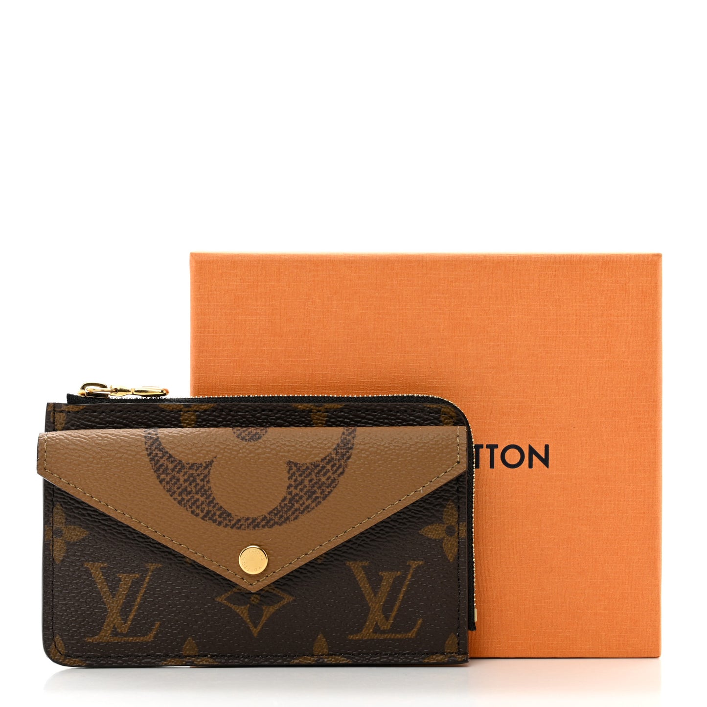 Reverse Monogram Recto Verso Card Holder Brown