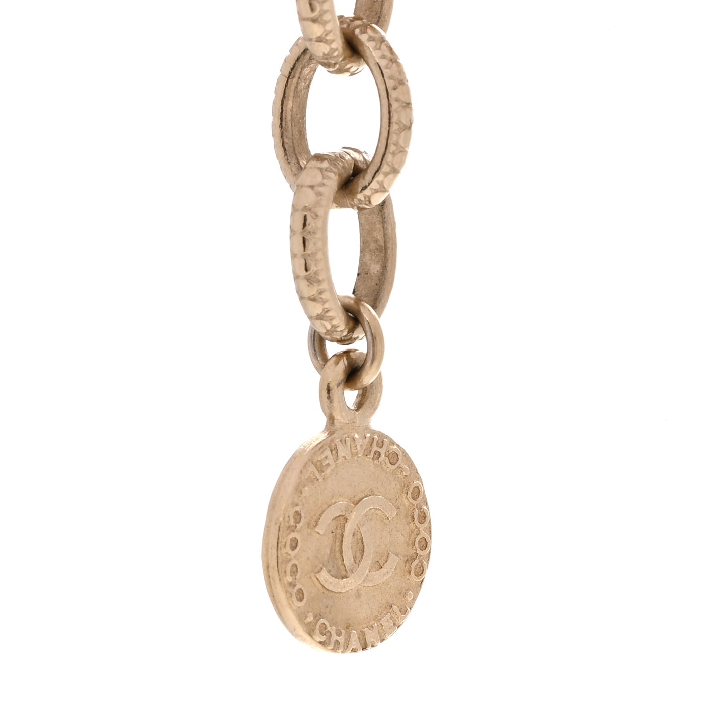 Pearl Crystal CC Short Necklace Gold