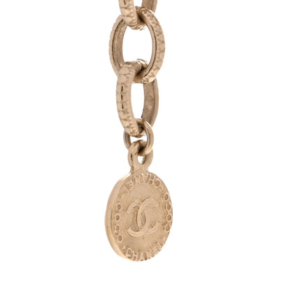 Chanel Pearl Crystal CC Short Necklace Gold 6 of 7