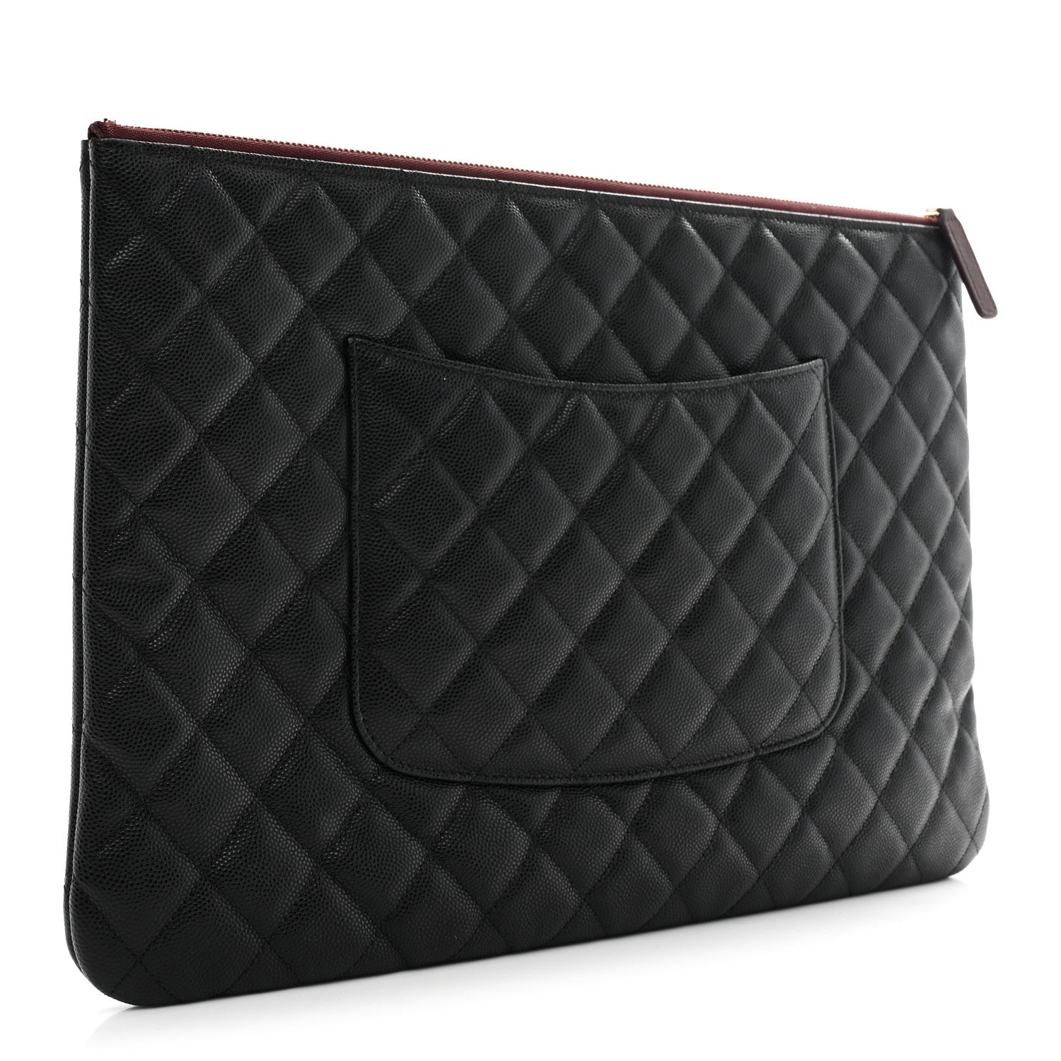 Chanel Caviar Quilted Large Cosmetic Case Black 3 of 7